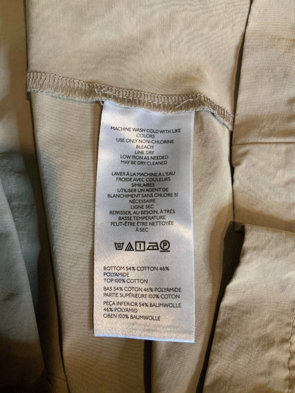 Maeve Anthropologie Tan White Lilou Twofer Midi Dress, Size M - Picture 8 of 9